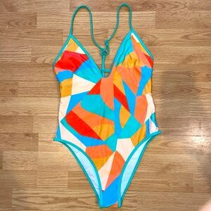 Cupshe Colorful One Piece Swimsuit Sz L Large